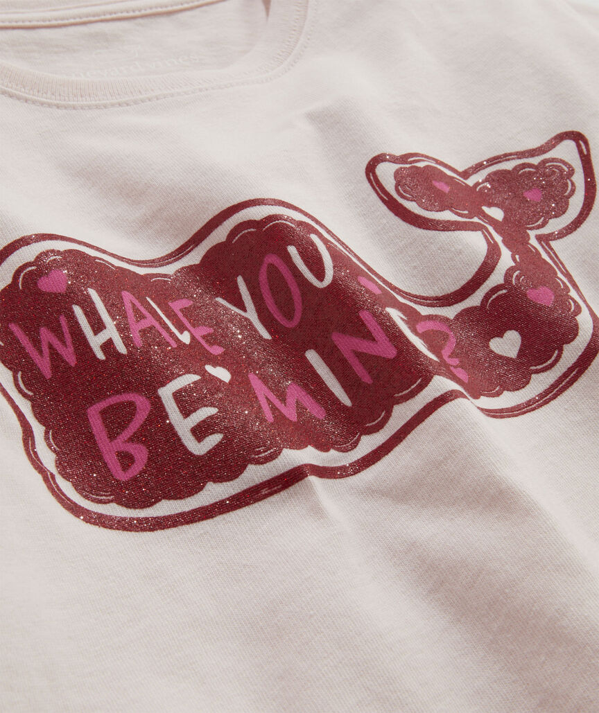 Girls' Glitter Whale You Be Mine Long-Sleeve Tee