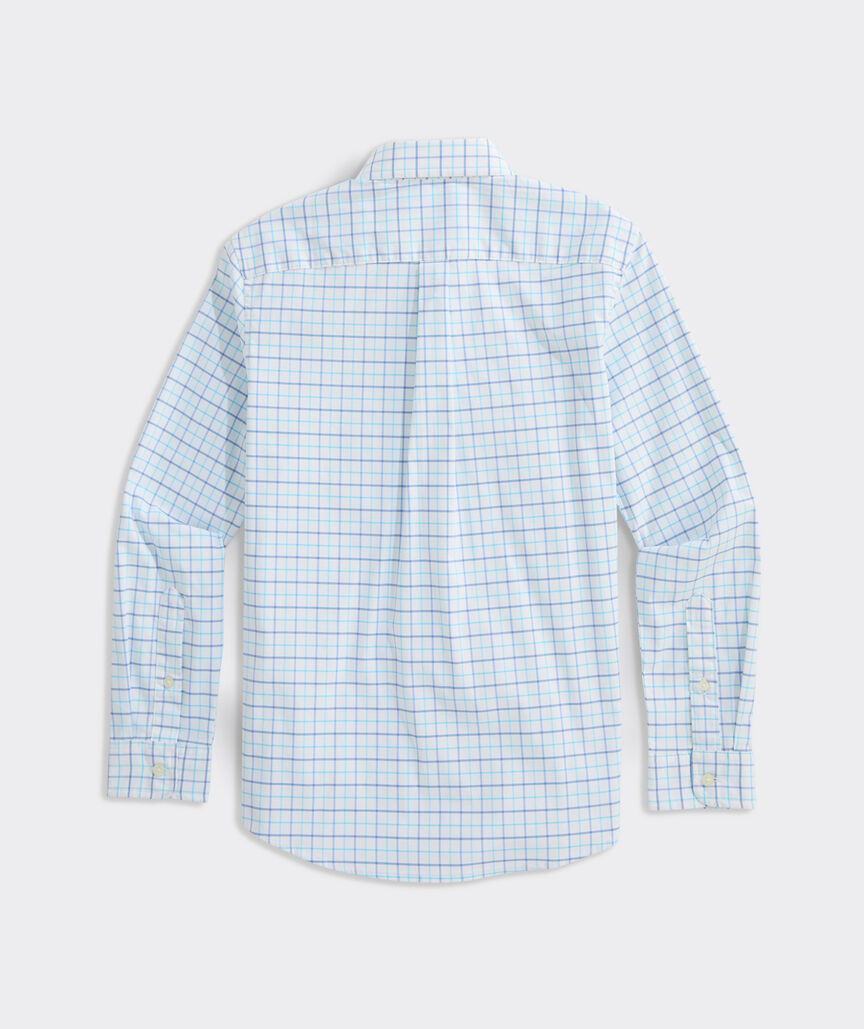 Boys' Moorings Tattersall Performance Cotton Shirt