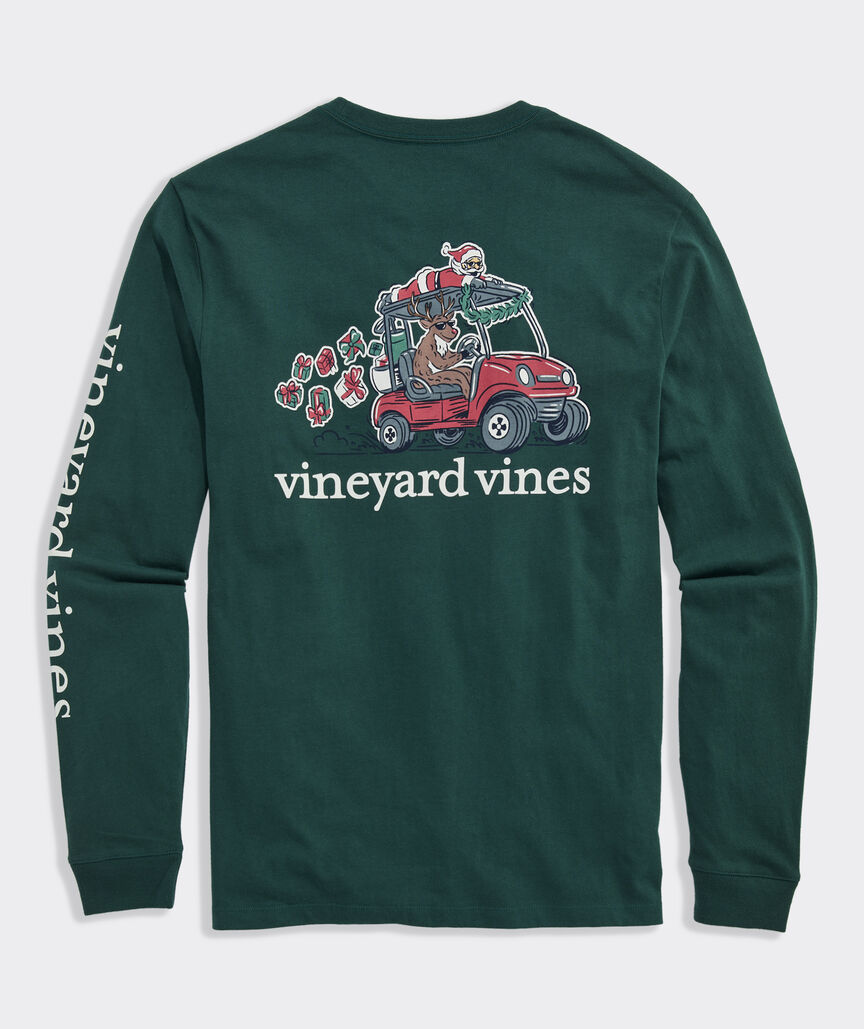 Ho Ho Ho Drive Long-Sleeve Pocket Tee