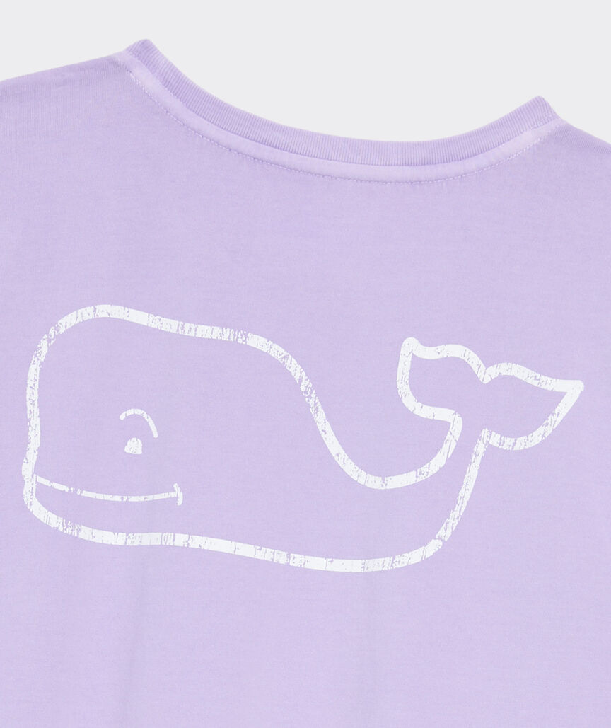Women's Garment-Dyed Vintage Whale Short-Sleeve Pocket Tee