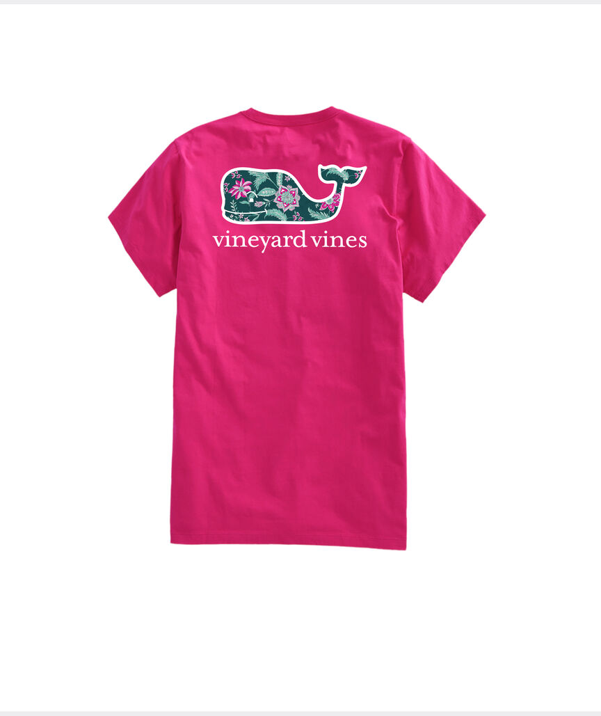OUTLET Cassie Floral Whale Short-Sleeve Pocket Tee