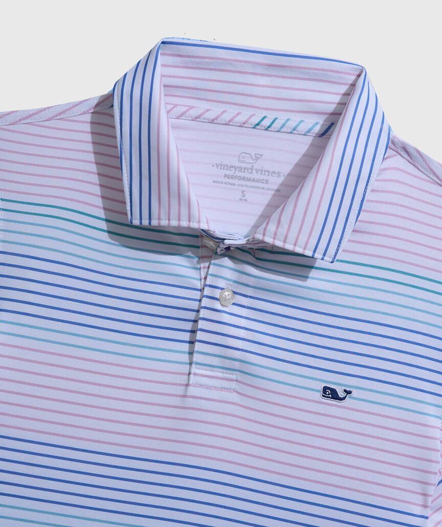OUTLET Boys' Performance Harborview Stripe Polo