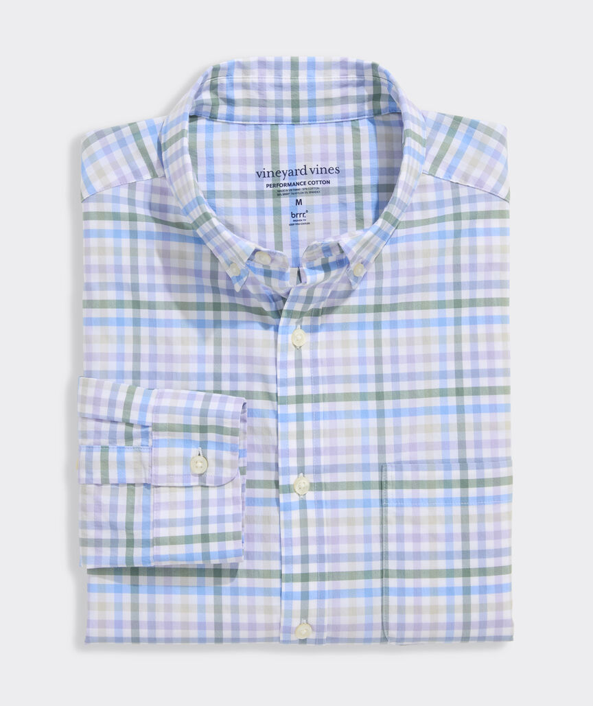 Performance Cotton Tattersall Shirt