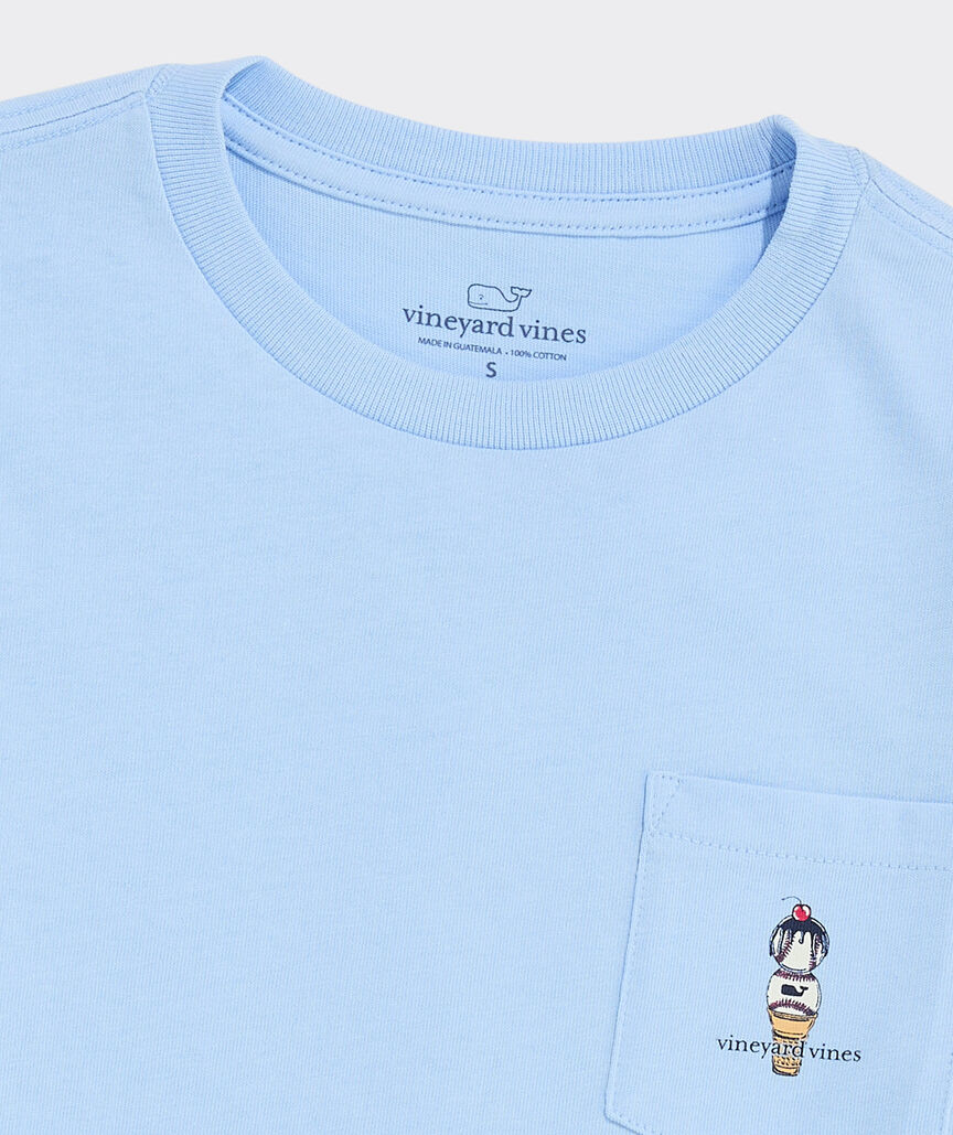 Boys' Baseball Ice Cream Cone Short-Sleeve Pocket Tee