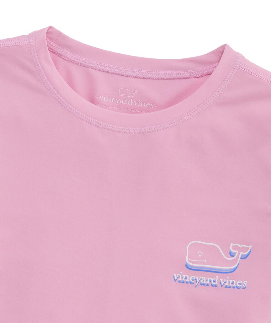 OUTLET Long-Sleeve Stacked Whale Swimshirt