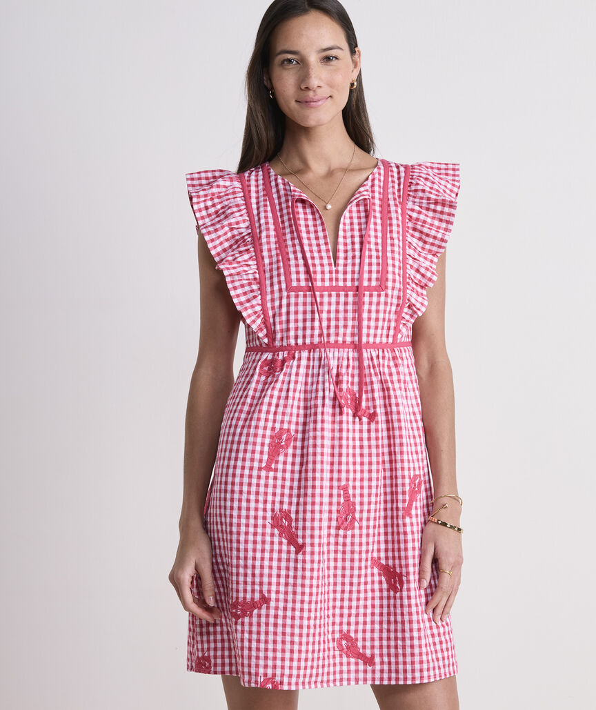 Ainsley Lobster Embroidered Dress