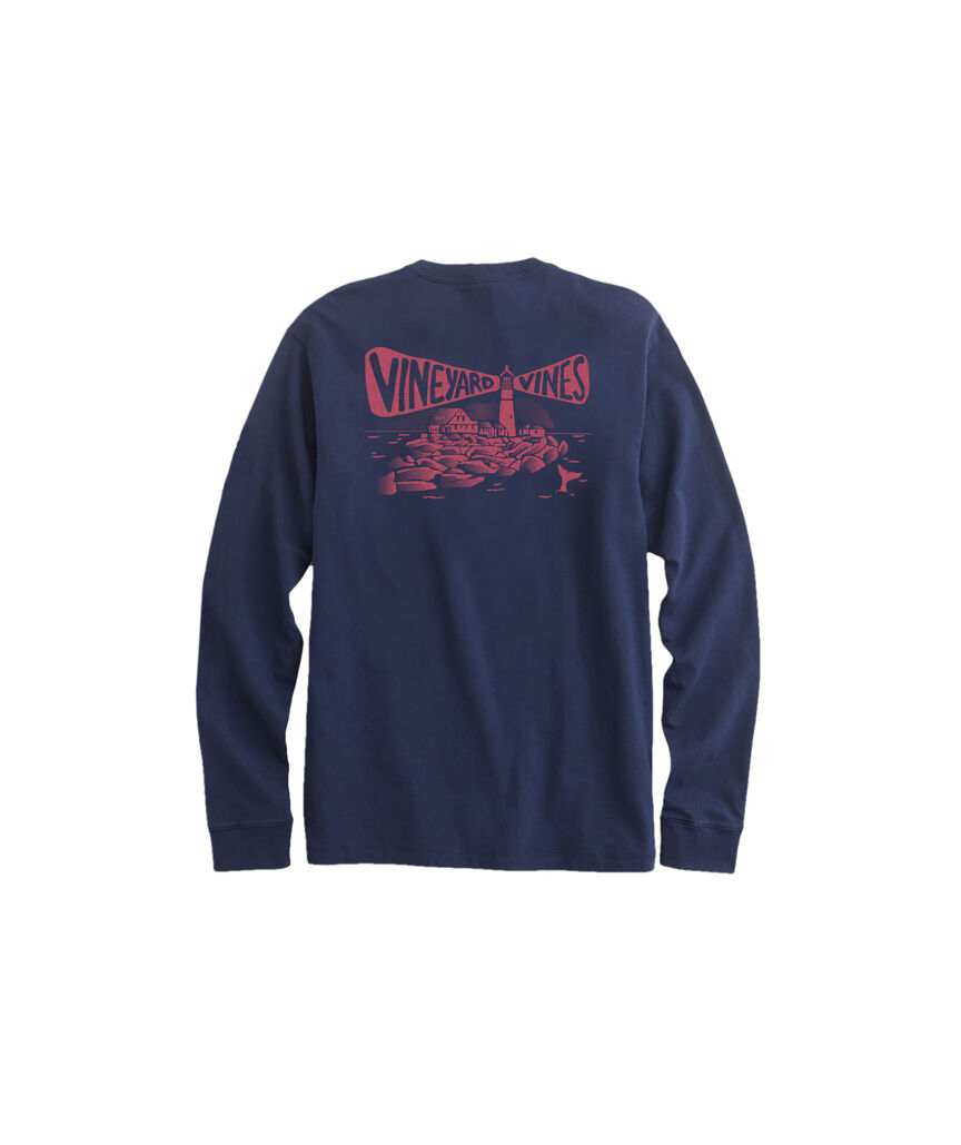 OUTLET Lighthouse At Dusk Long-Sleeve Pocket Tee