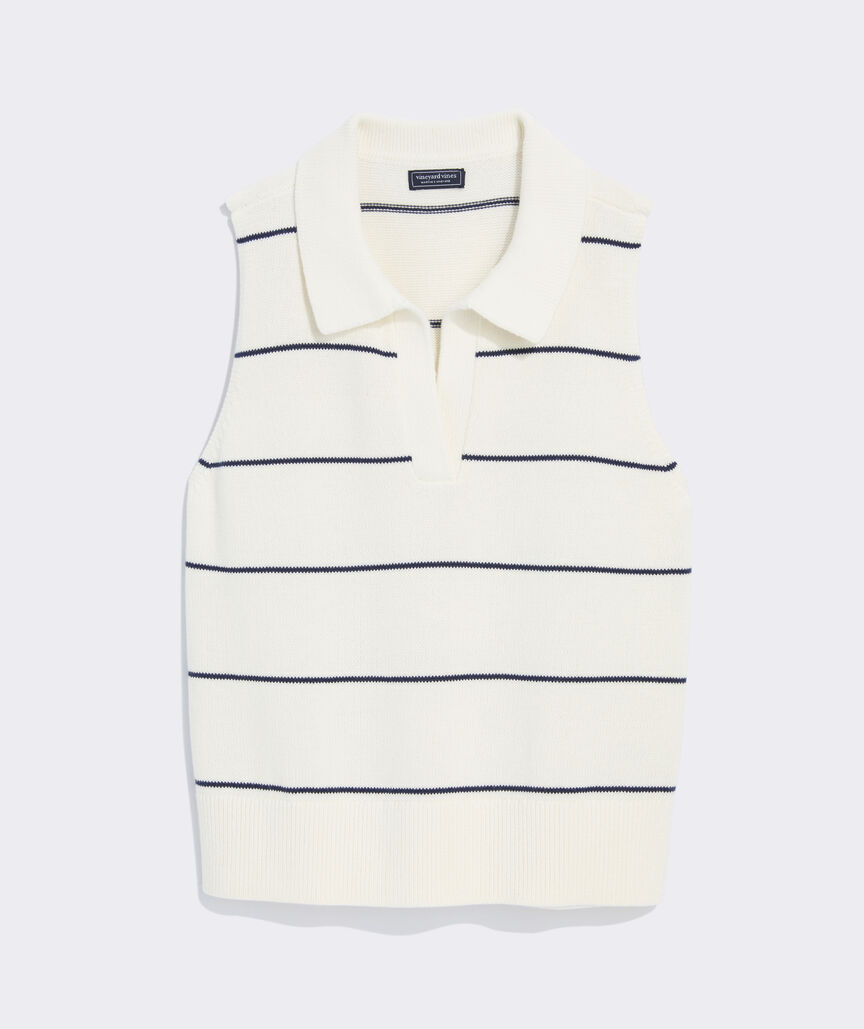 Katie Cotton Polo Sweater Tank