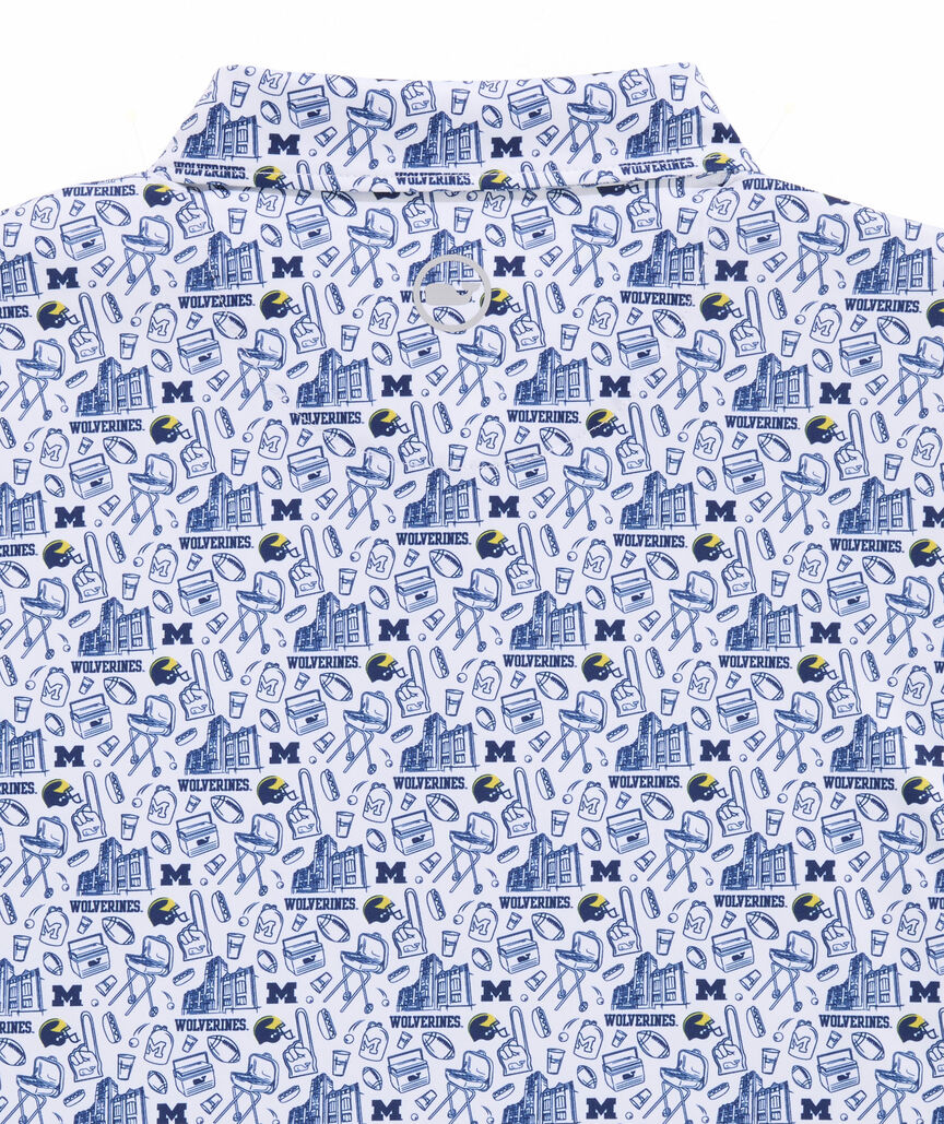 University of Michigan Men's Printed Sankaty Polo