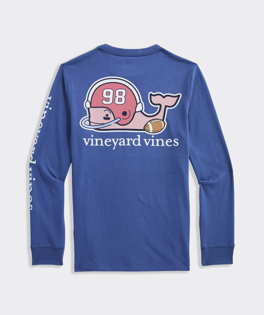 Boys' Football Whale Long-Sleeve Pocket Tee