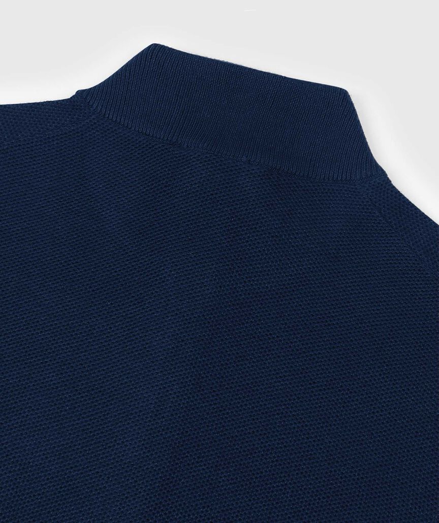 OUTLET Tipped Collar Honeycomb Quarter-Zip