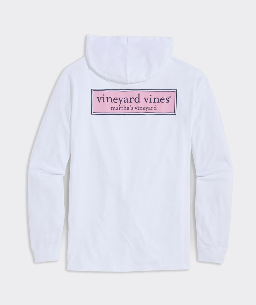 Classic Logo Box Cotton Long-Sleeve Hoodie Tee