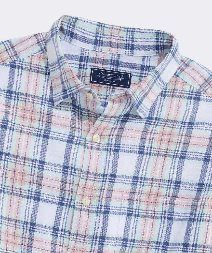 Folly Beach Plaid Island Cotton Shirt