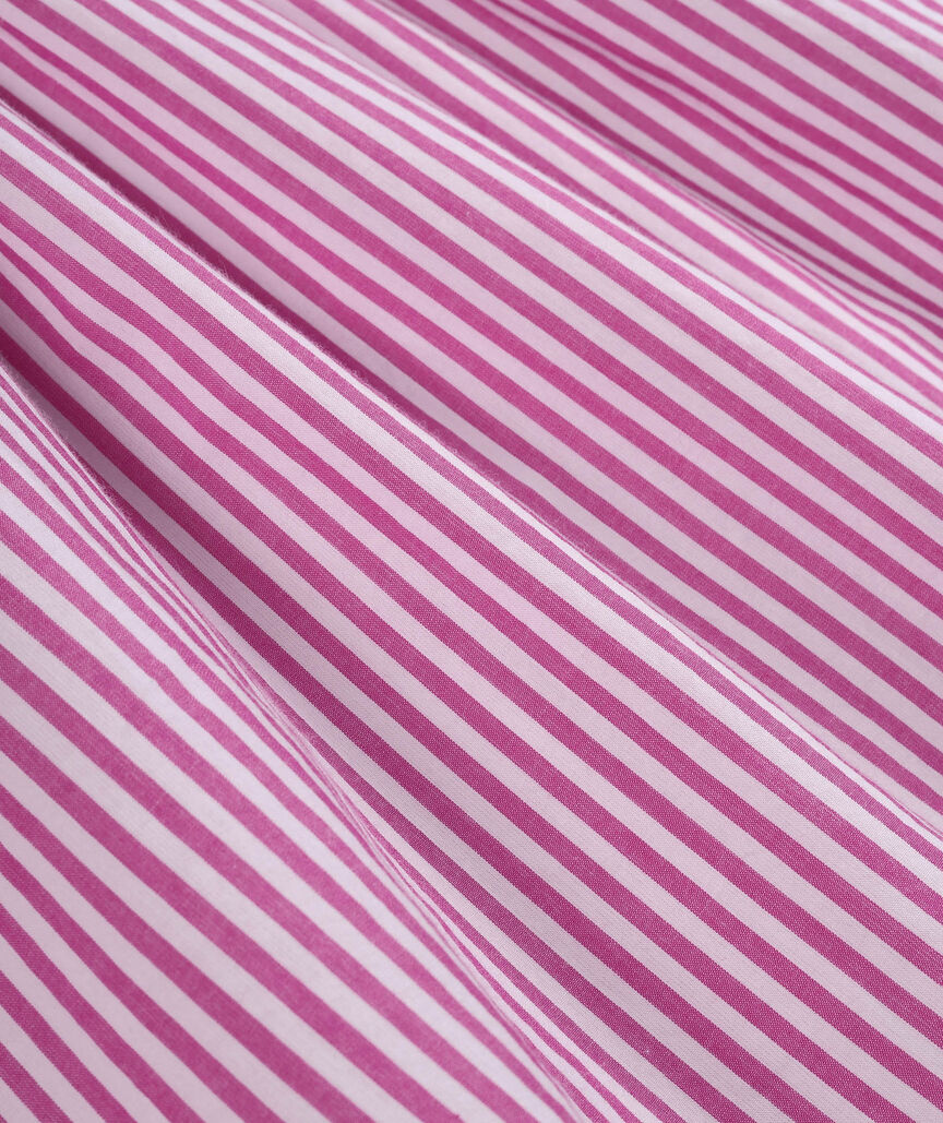 OUTLET Girls' Striped Poplin Popover Dress