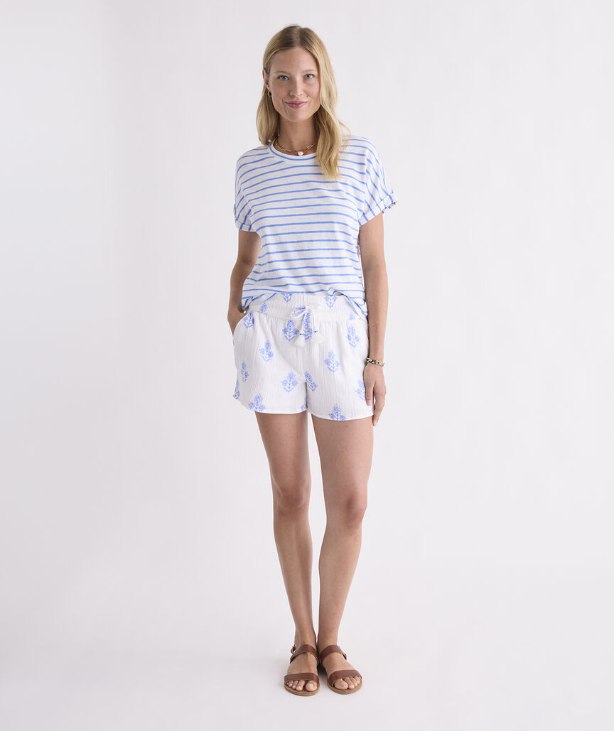 Frankie Gauze Pull-On Shorts
