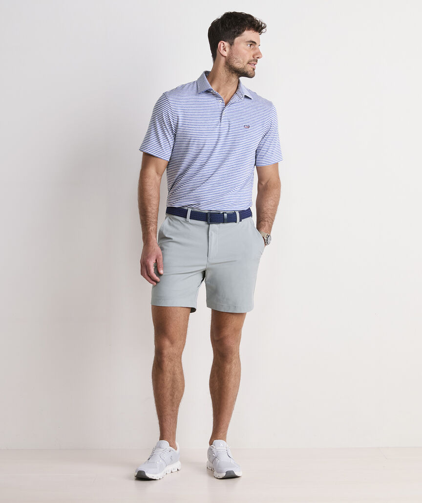 Performance Heathered Winstead Stripe Sankaty Polo