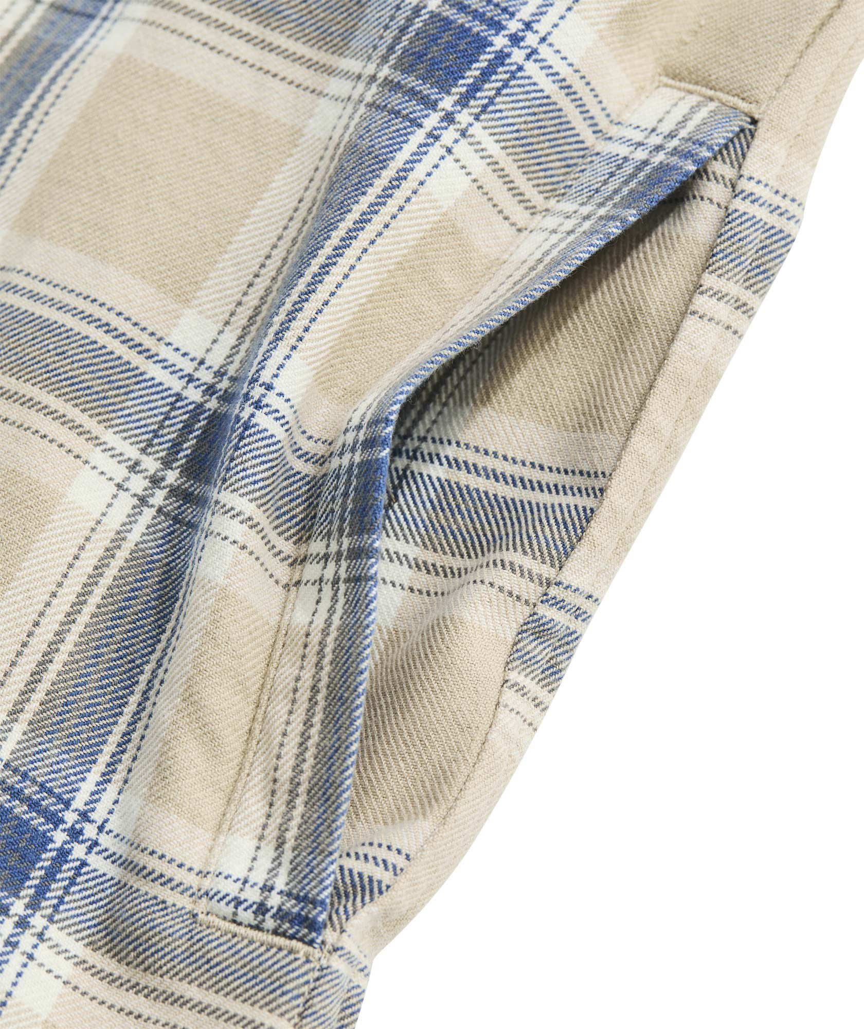 OUTLET Twill Plaid Shirt Jacket