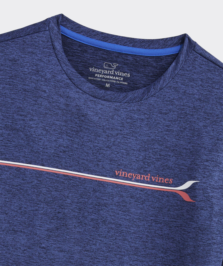 Whale Tail Line Long-Sleeve Harbor Performance Tee