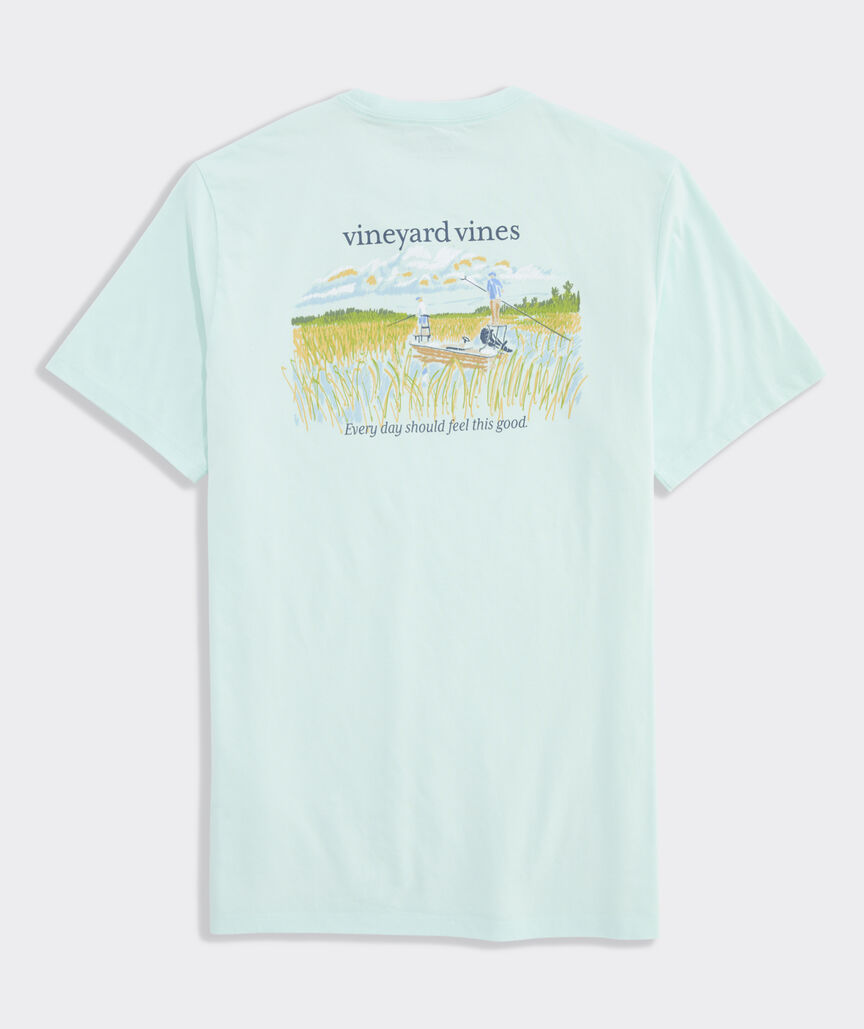 Marsh Sketched Scenic Short-Sleeve Pocket Tee