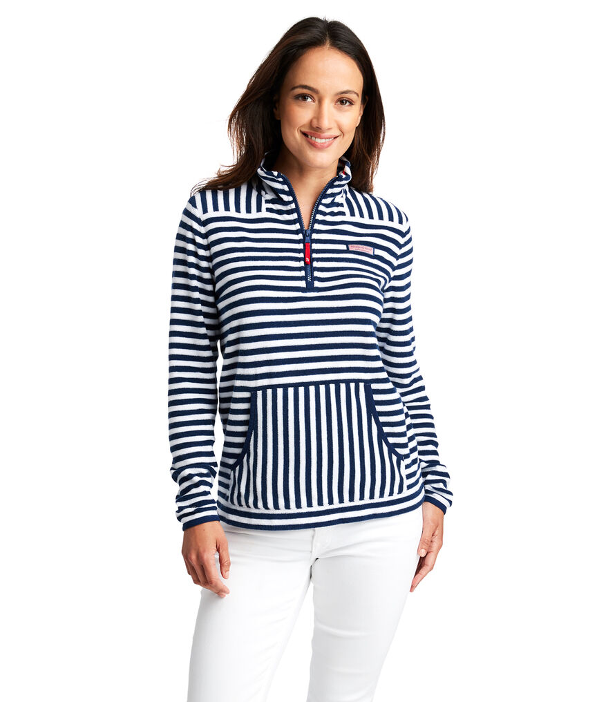 Striped Terry Towel Relaxed Shep Shirt