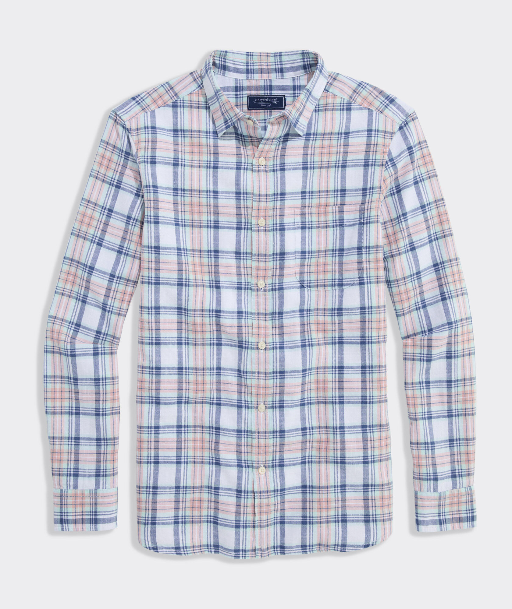 Folly Beach Plaid Island Cotton Shirt
