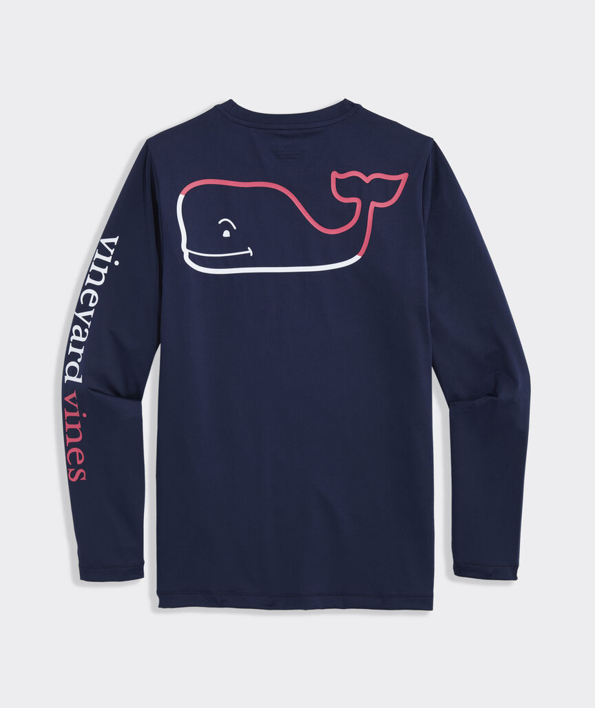 Boys' Burgee Whale Long-Sleeve Harbor Sun Tee