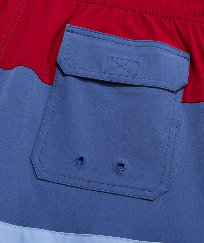 7 Inch Colorblock Chappy Swim Trunks