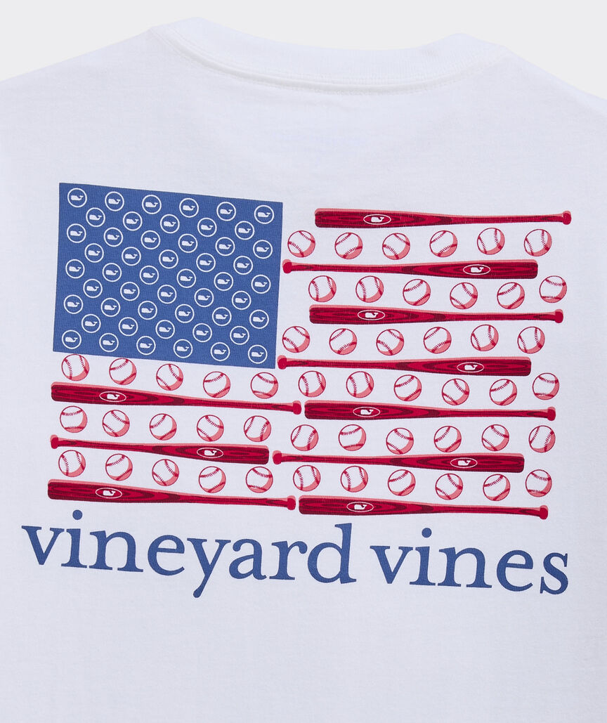 Boys' Baseball Flag Short-Sleeve Pocket Tee