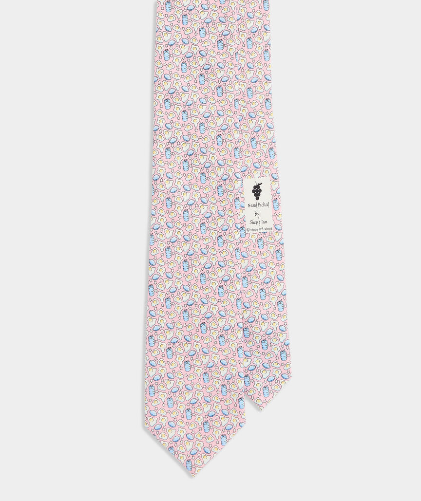 Kegs And Eggs Silk Tie