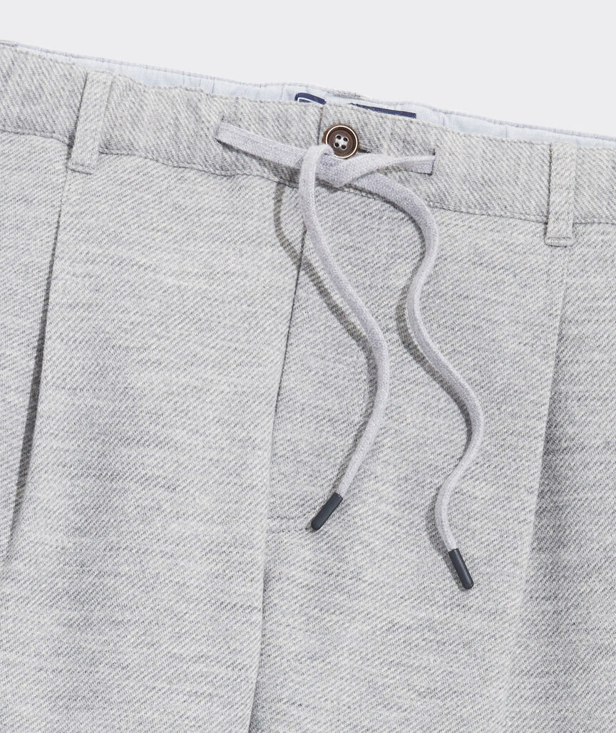 Pleated Knit Pull-On Pants