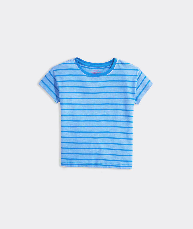 Girls' Garment-Dyed Stripe Surftee