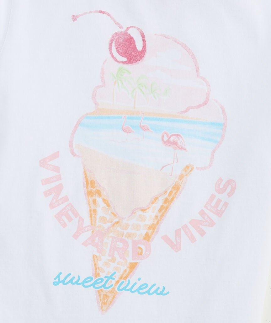 Girls' Ice Cream Scenic Short-Sleeve Pocket Tee