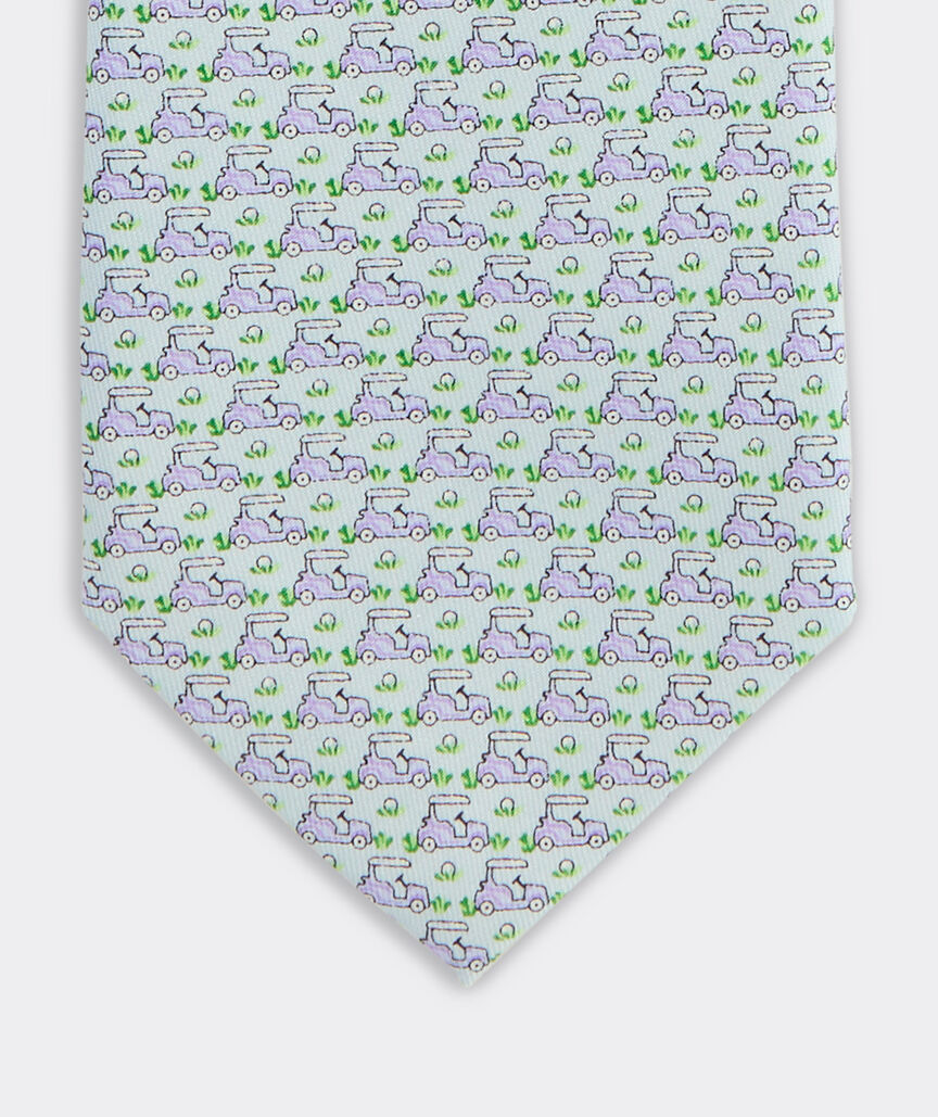 Mini Golf Carts Silk Tie