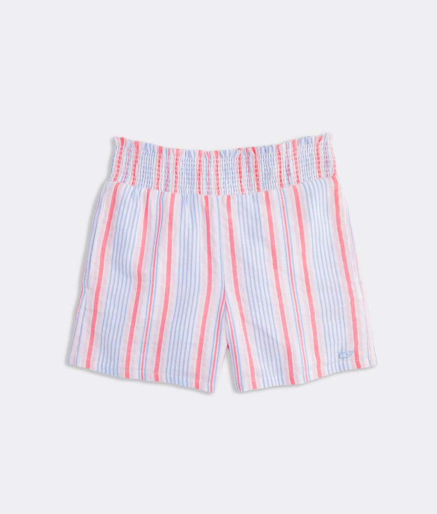 Girls' Abacos Striped Smocked Shorts