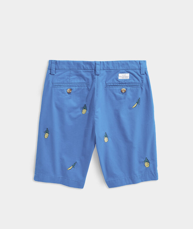 Boys Pineapple Embroidered Breaker Shorts