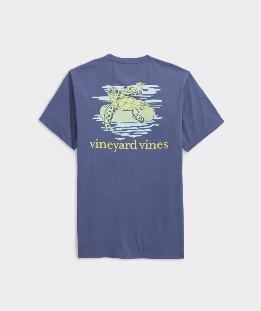 Lazy River Turtle Short-Sleeve Pocket Tee
