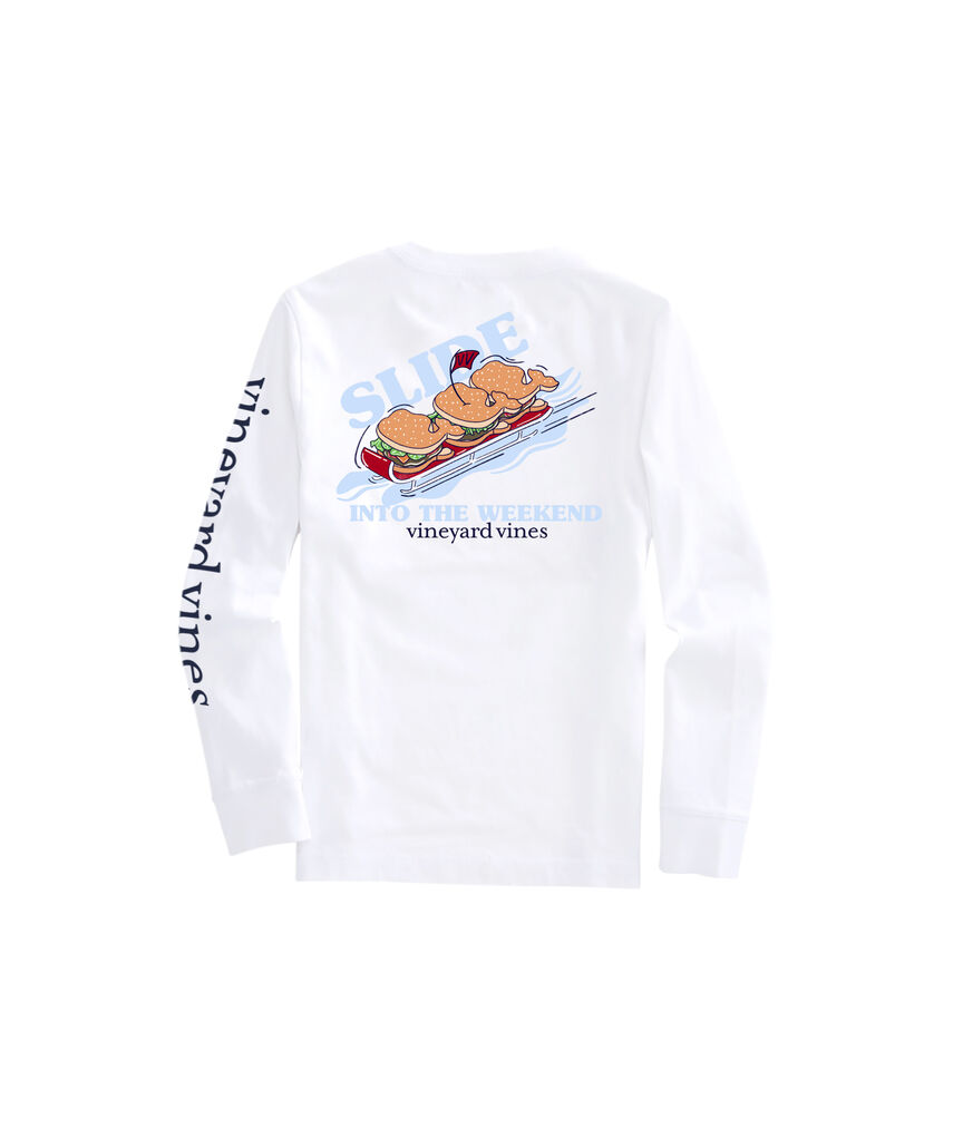 OUTLET Boys' Whale Sliders Long-Sleeve Pocket Tee