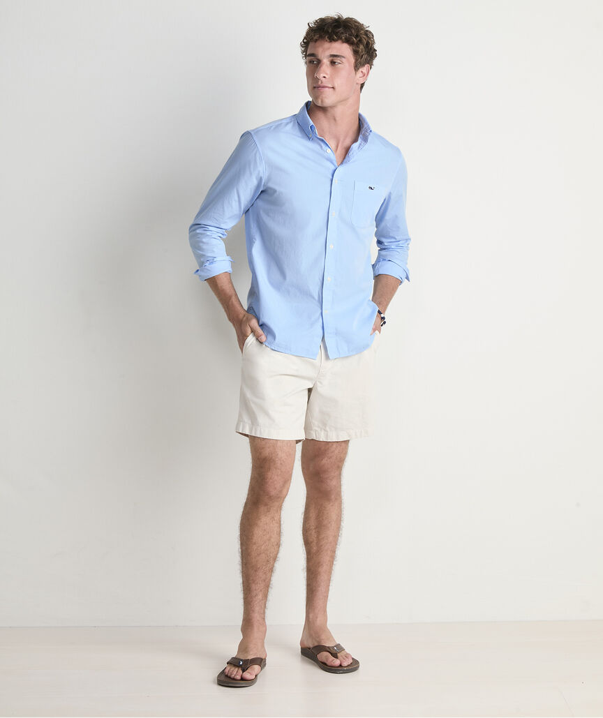 Shoreline Solid Perfect Wash Poplin Shirt