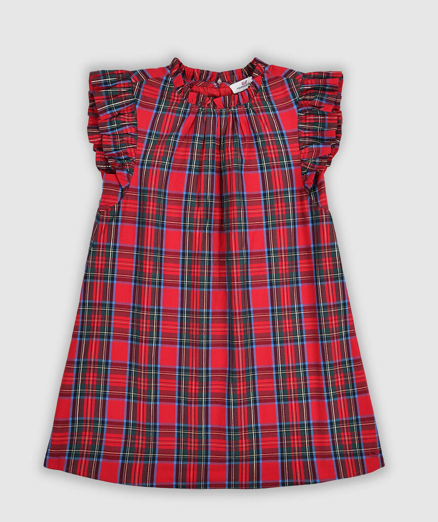 OUTLET Girls' Tartan Ruffle Dress