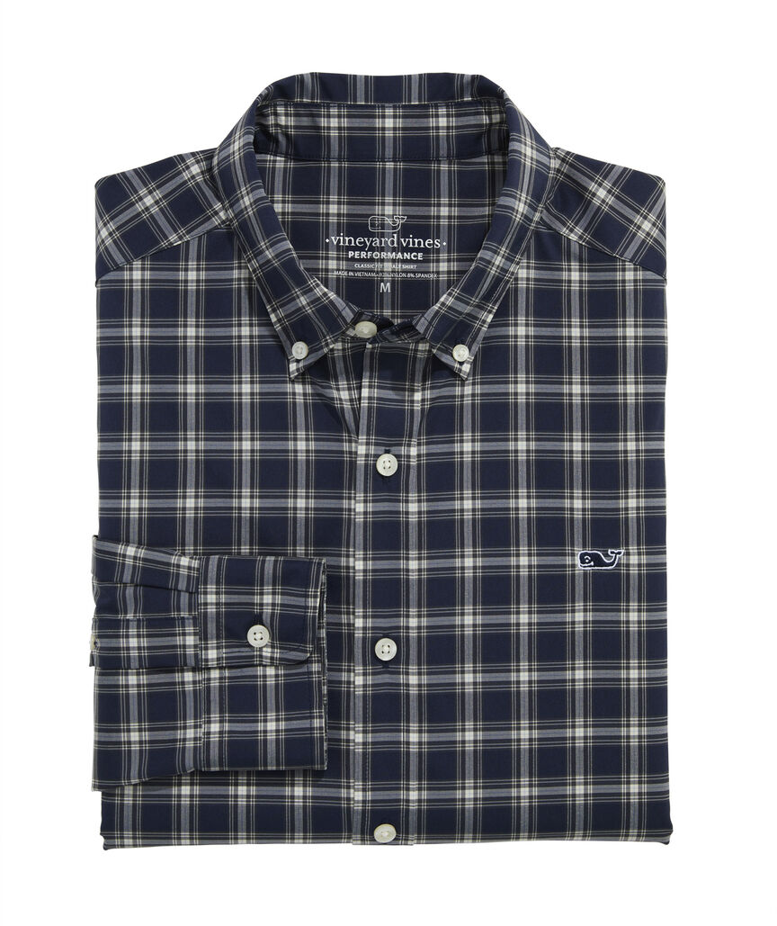 OUTLET Performance Nylon Plaid Shirt