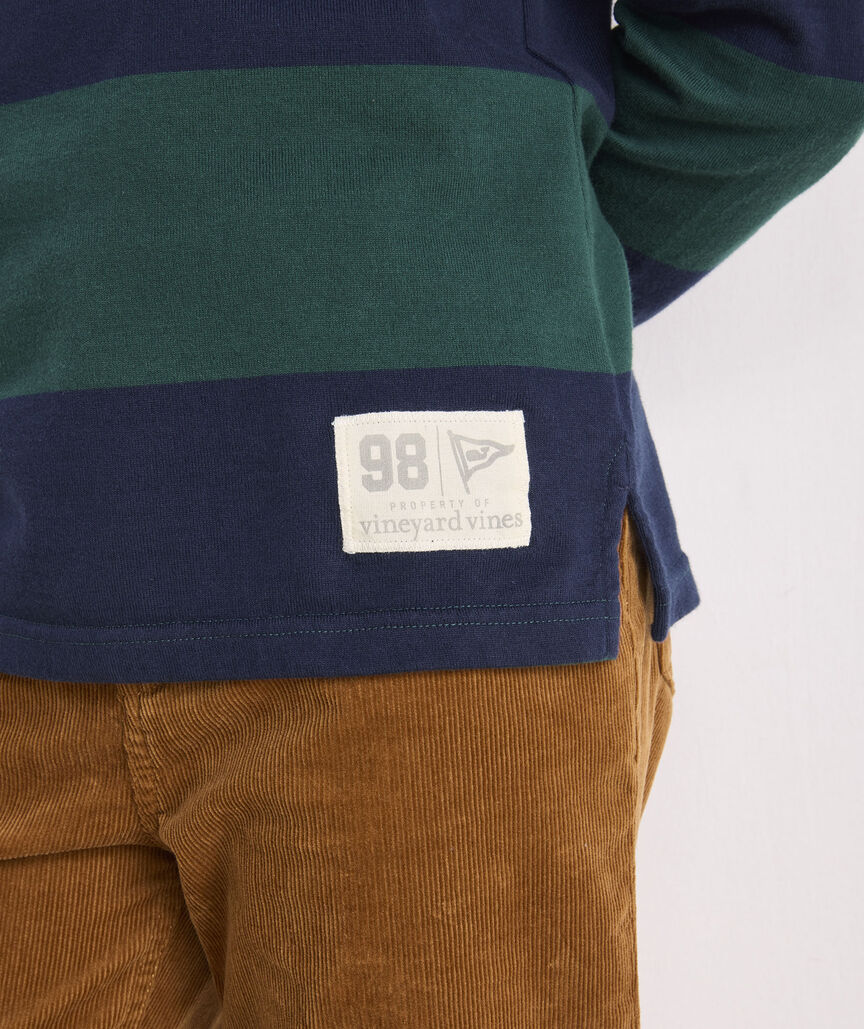Boys' Striped Cotton Rugby Shirt