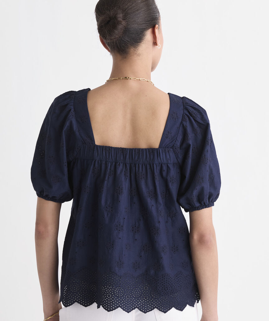 Serena Eyelet Top
