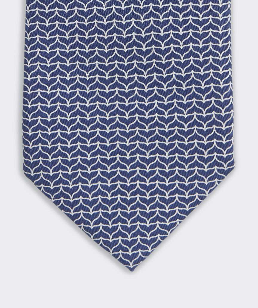 Whale Tail Geo Printed Tie
