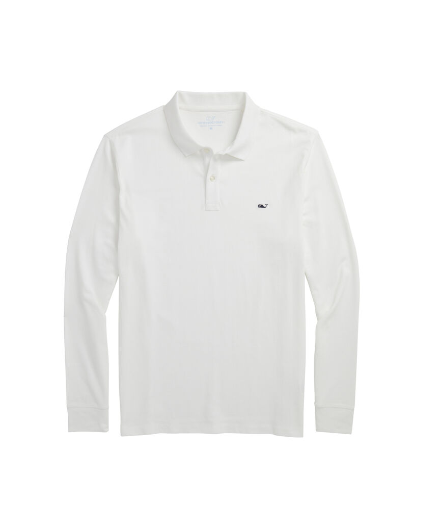 OUTLET Boys' Long-Sleeve Stretch Pique Polo