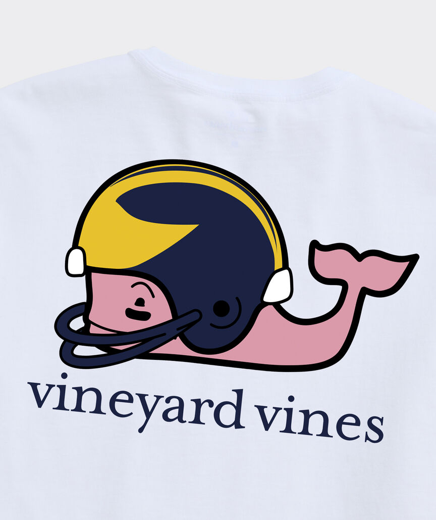 University of Michigan Football Whale Short-Sleeve Pocket Tee