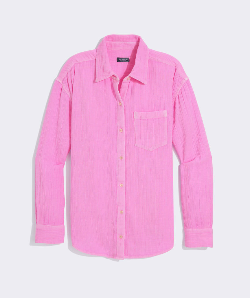 Birdie Gauze Button-Down