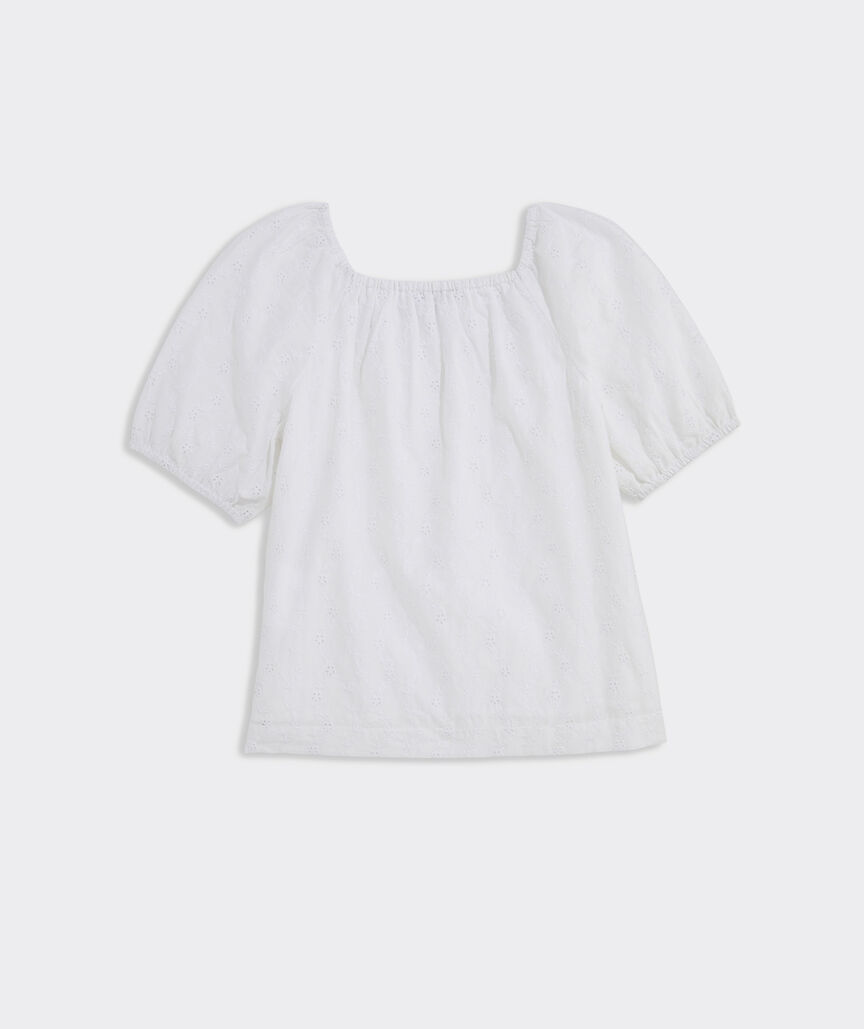 Girls' Serena Eyelet Top