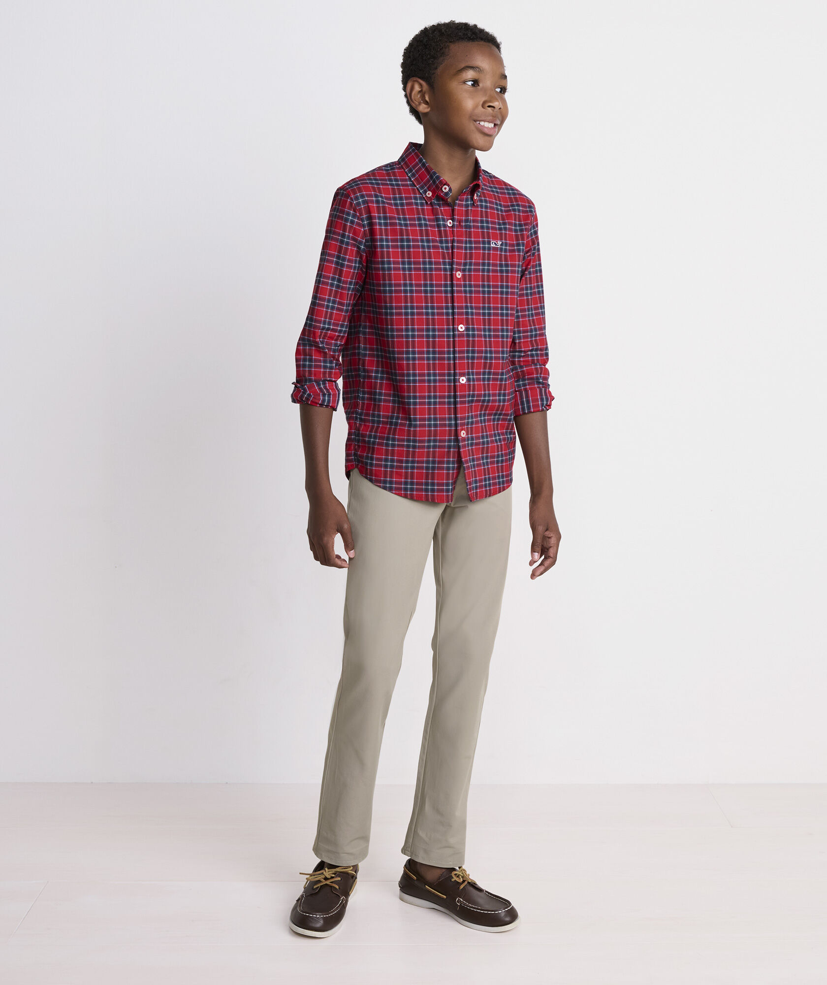 Boys' Performance Cotton Yuletide Tartan Shirt