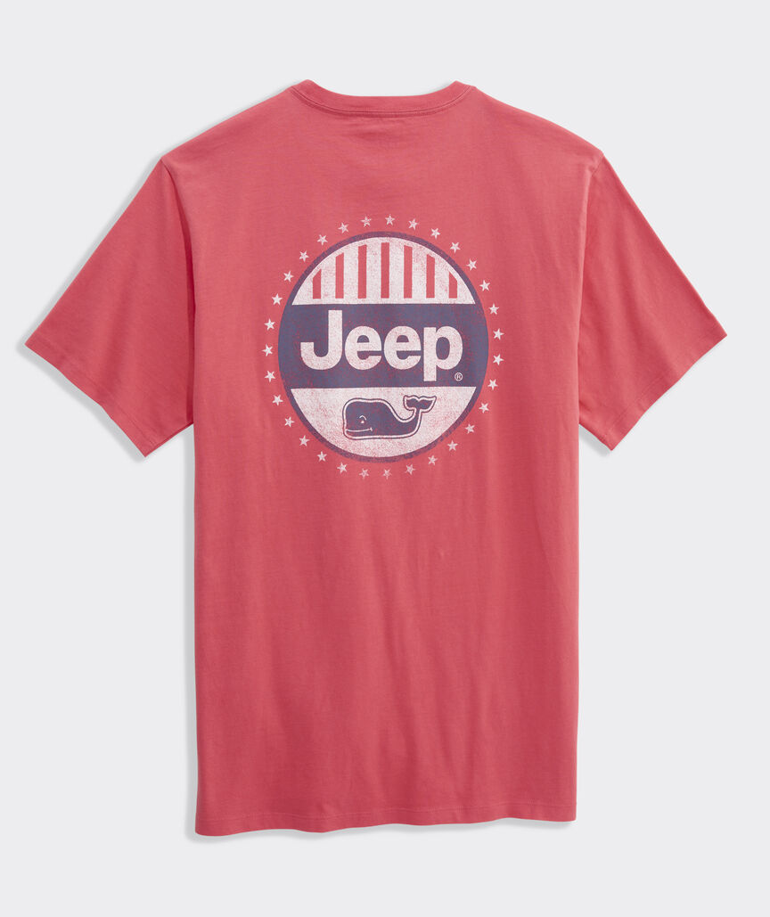 Jeep Collection Circle Whale Short-Sleeve Pocket Tee