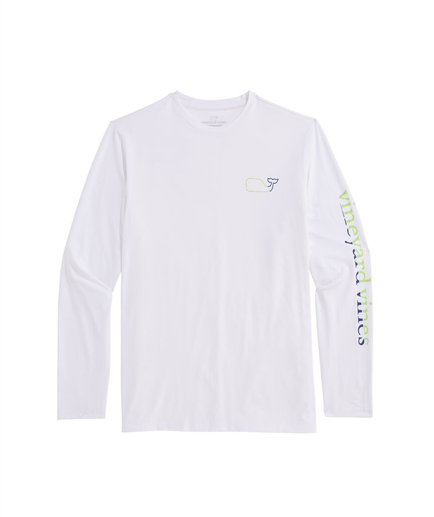 OUTLET Whale Outline Performance Long-Sleeve Tee